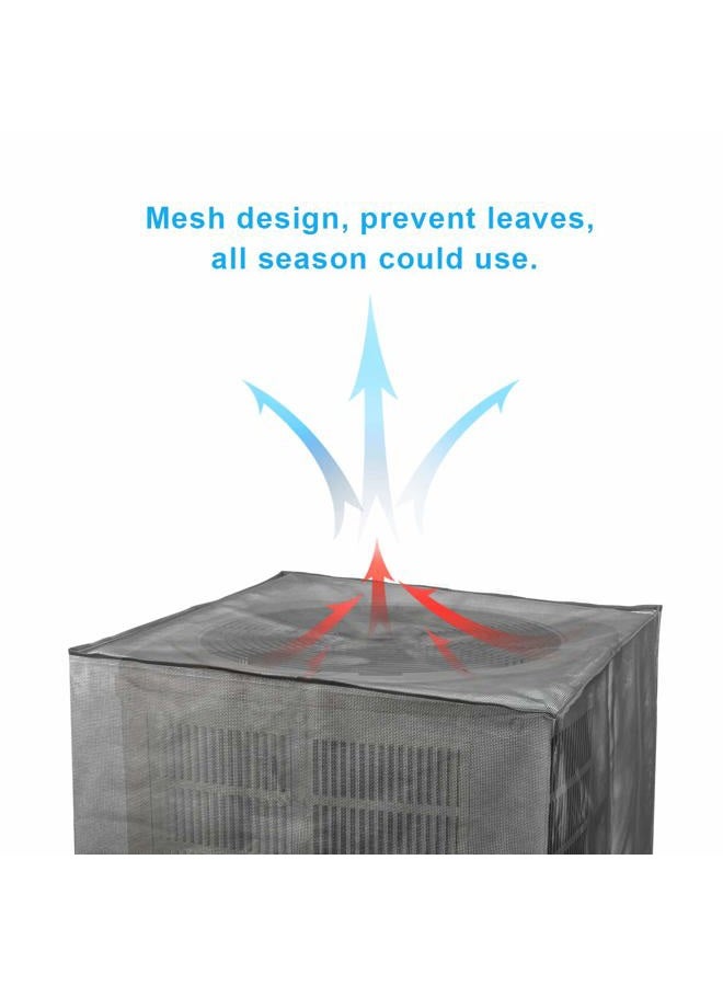 Luxiv Full Mesh Central Air Conditioner Cover, All Seasons Mesh Air Conditioner Leaf Guard AC Cover for Outdoor Central Ac (31.5 x 31.5 x 35.5) - Image 4