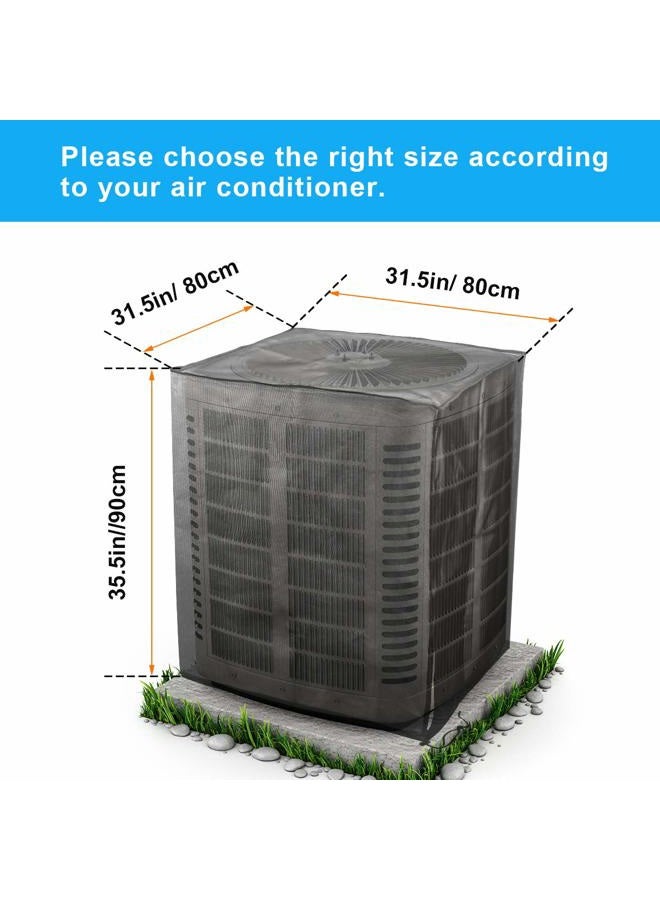 Luxiv Full Mesh Central Air Conditioner Cover, All Seasons Mesh Air Conditioner Leaf Guard AC Cover for Outdoor Central Ac (31.5 x 31.5 x 35.5) - Image 2