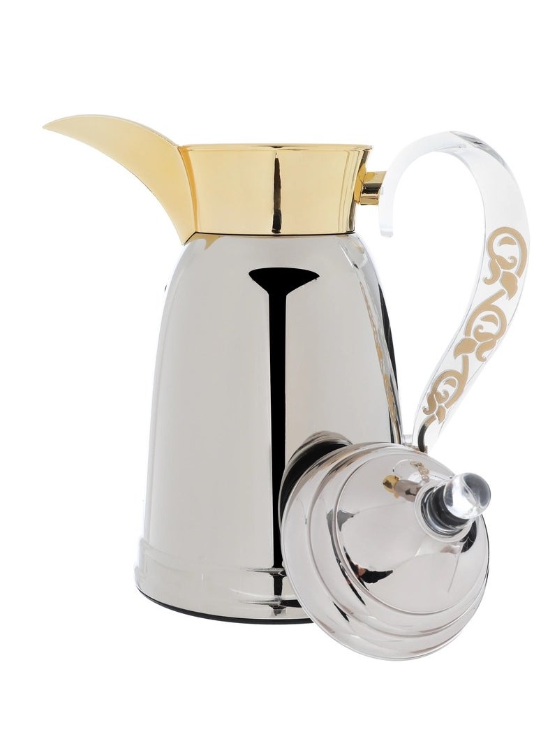 Alsaif Gallery Saif Gallery Qamar Stainless Steel Thermos Set, 0.7/1 Liter - Silver  - Image 5