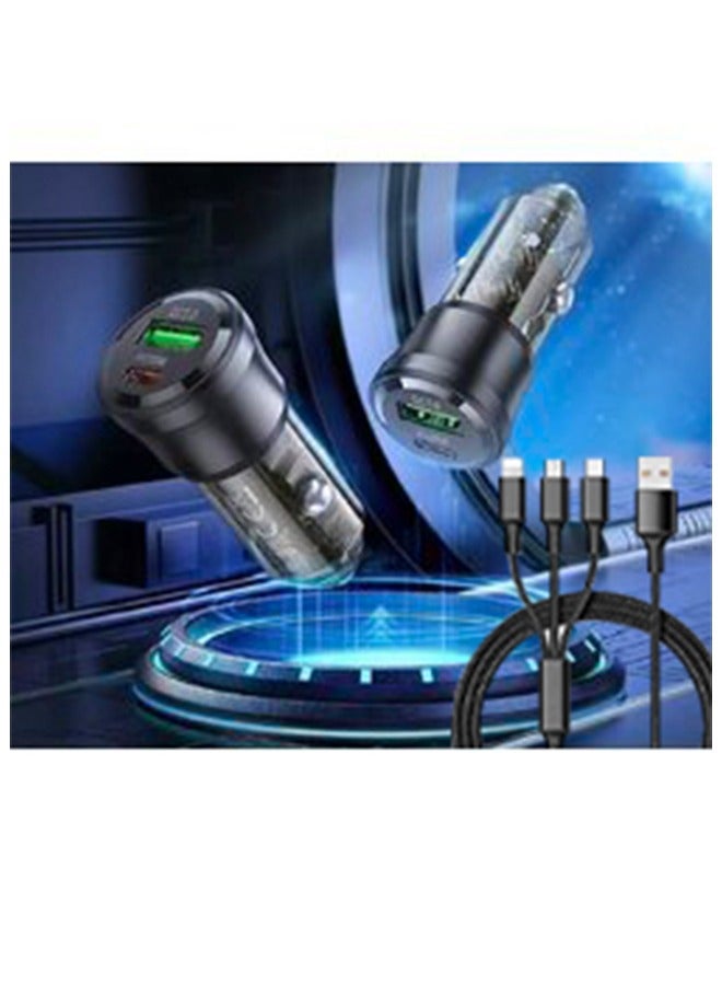 بوروفون BZ24 منفذ واحد ذكي PD20W Type-C إلى Type-C مع كابل نايلون 3 في 1 - Image 3