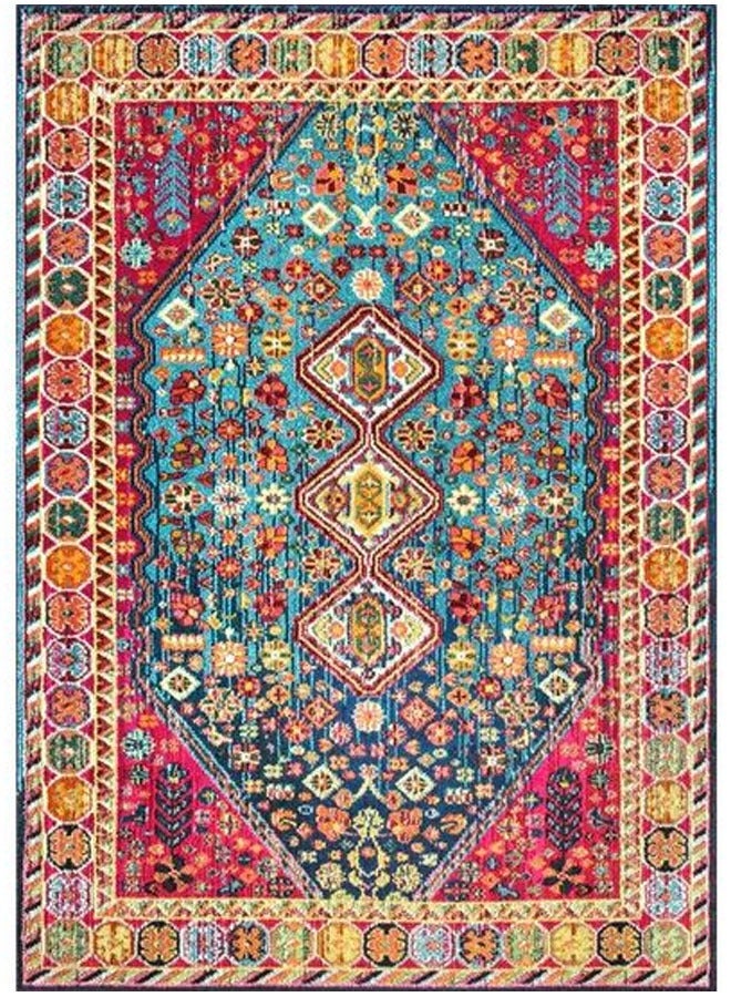 KLNAMAEAAN Ethnic Style Living Room Carpet imitation Cashmere with Dot Plastic Bottom 200X300cm Style-5  - Image 2