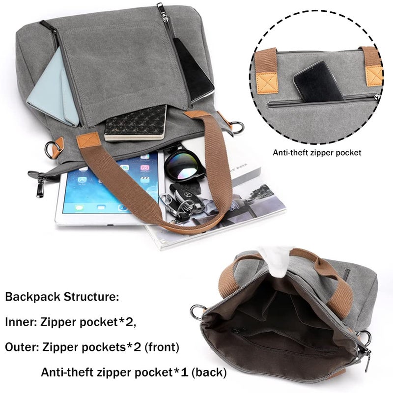 SNUG STAR MUTC New Canvas Handbag Multi-Color Striped Lattice Cross Body Shoulder Purse Bag Tote-Handbag for Women (Multi Color Grey) - Image 4