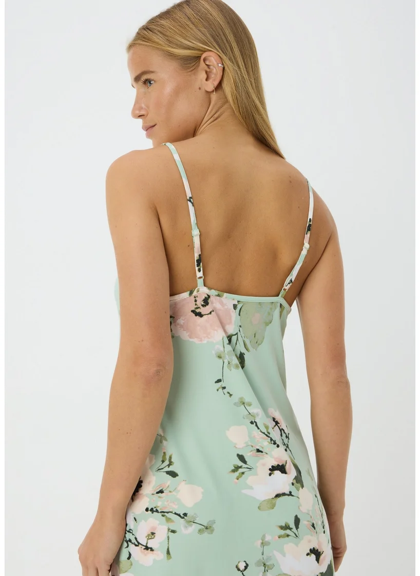 Matalan Sage Green Floral Chemise Nightie
