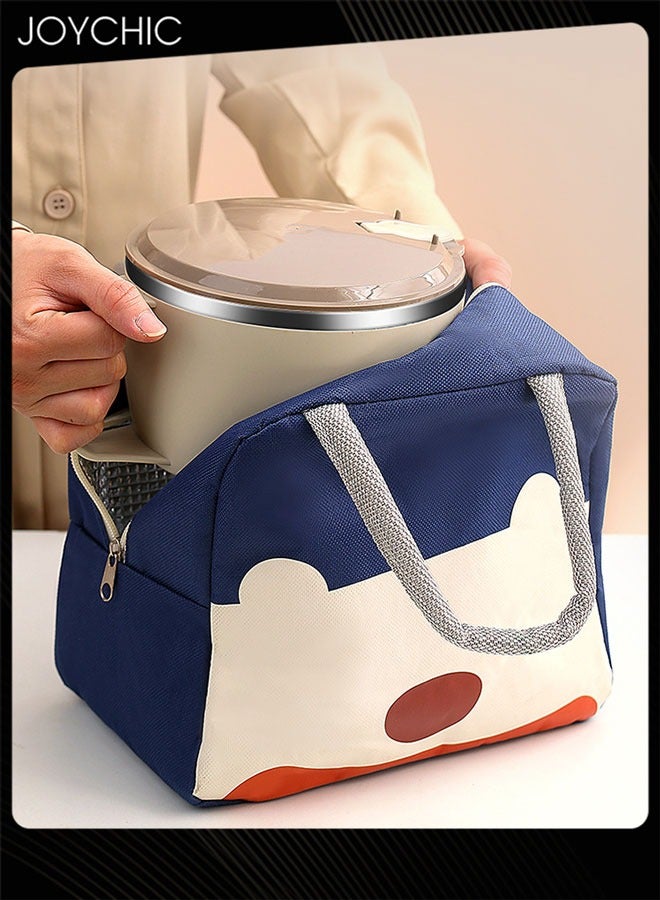 Joychic Lovely Cartoon Design Portable Lunch Bag Water and Oil Proof  Food Insulation Bag with Handle Strap for  School Office Work Travel Outdoor - Image 1