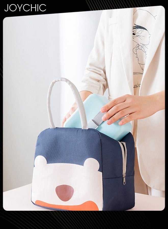 Joychic Lovely Cartoon Design Portable Lunch Bag Water and Oil Proof  Food Insulation Bag with Handle Strap for  School Office Work Travel Outdoor - Image 3