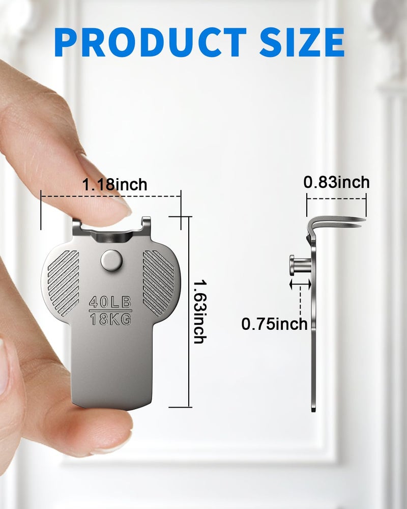 LZC Drywall Picture Hanging Hooks Claw: 15Pcs 40lb Large Wall Picture Frame Hangers - Art Hanging No Damage Heavy Duty Mirror Photo Poster Painting Hanger Hardware Kit - Claw for Decor Room - Image 2
