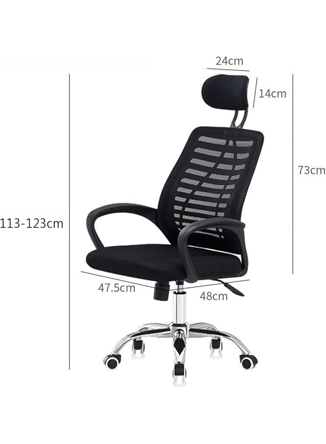 erorex Ergonomic Office Chair Executive Mesh Desk Chair With Adjustable Arm Rests And Lumbar Support High Back With Breathable Mesh Seat Cushion Adjustable Head And Reclines Black  - Image 2