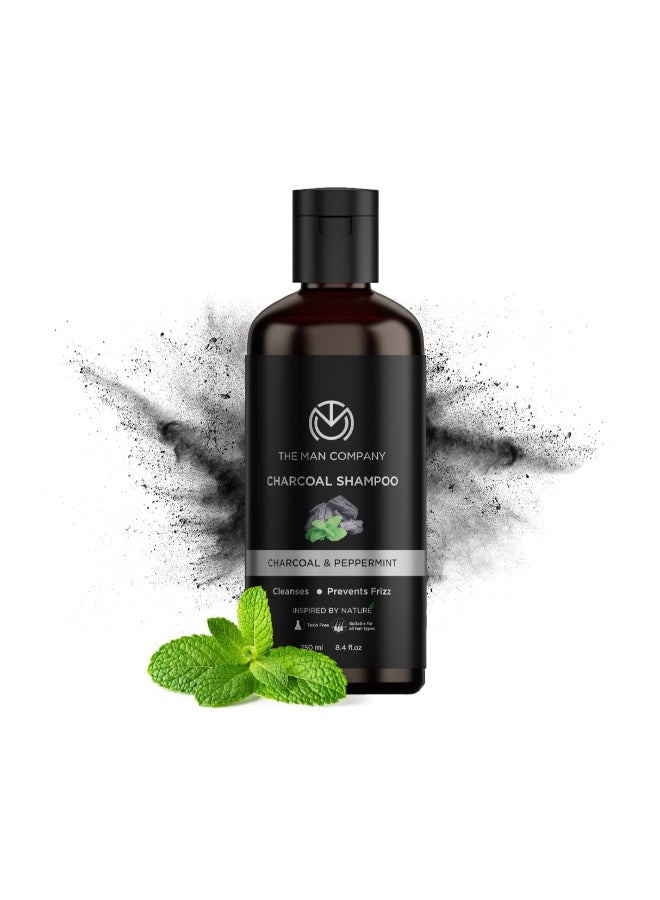 The Man Company Charcoal Shampoo For Oily Scalp To Eliminate Dandruff Healthy And Shiny Hair - 250Ml - Image 1