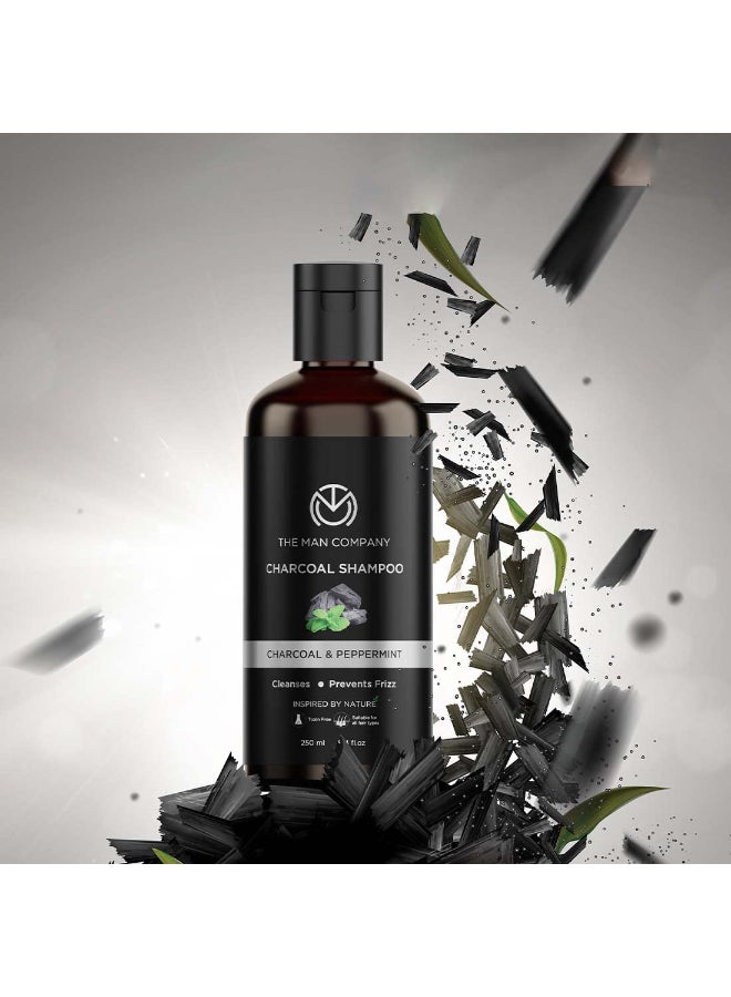 The Man Company Charcoal Shampoo For Oily Scalp To Eliminate Dandruff Healthy And Shiny Hair - 250Ml - Image 5