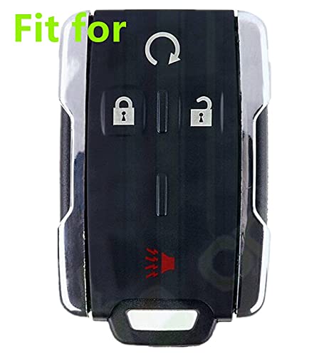 HEARTMEET Smart Key Fob Covers Case Protector Keyless Remote Holder for Chevy Chevrolet Silverado Colorado/GMC Sierra Canyon 2014-2017 M3N-32337100 Keyless Entry Remote Control Car Key Fob Cover Casing - Image 5