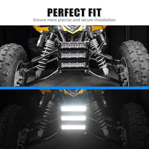 NICECNC 60W Front Bumper Protector with Headlight Kits Compatible with Yamaha Raptor 700 20132026 Raptor 700R 20132026 - Image 3
