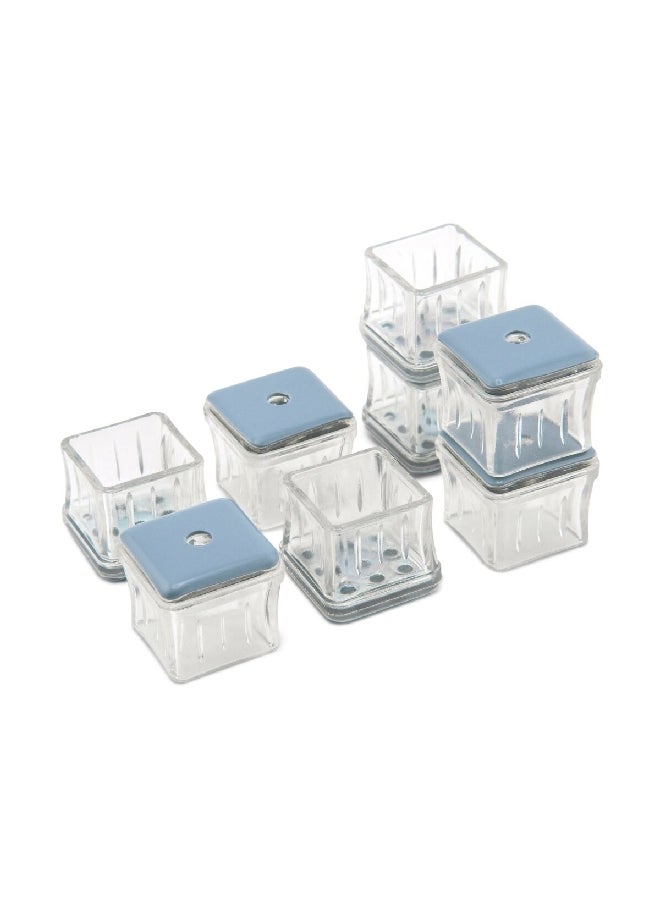 Magic Sliders - 8-Piece Durable Rubber Square Shape Sliding Disc Felt Pad Set Clear 0.59 - 0.70 Inch 24423 - Image 1