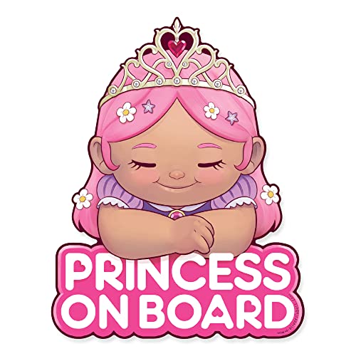 Oliver's Labels Oliver's Lables Baby on Board Sticker for Car - Princess on Board - Funny Cute Vinyl Window Decal - Heat Resistant, Long Lasting, Waterproof - Image 5