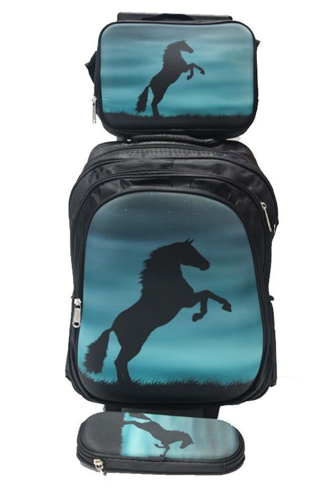 شنطة ظهر مدرسية بعجلات 3في 1مقاس 15 بوصة العودة للمدرسة - Image 2