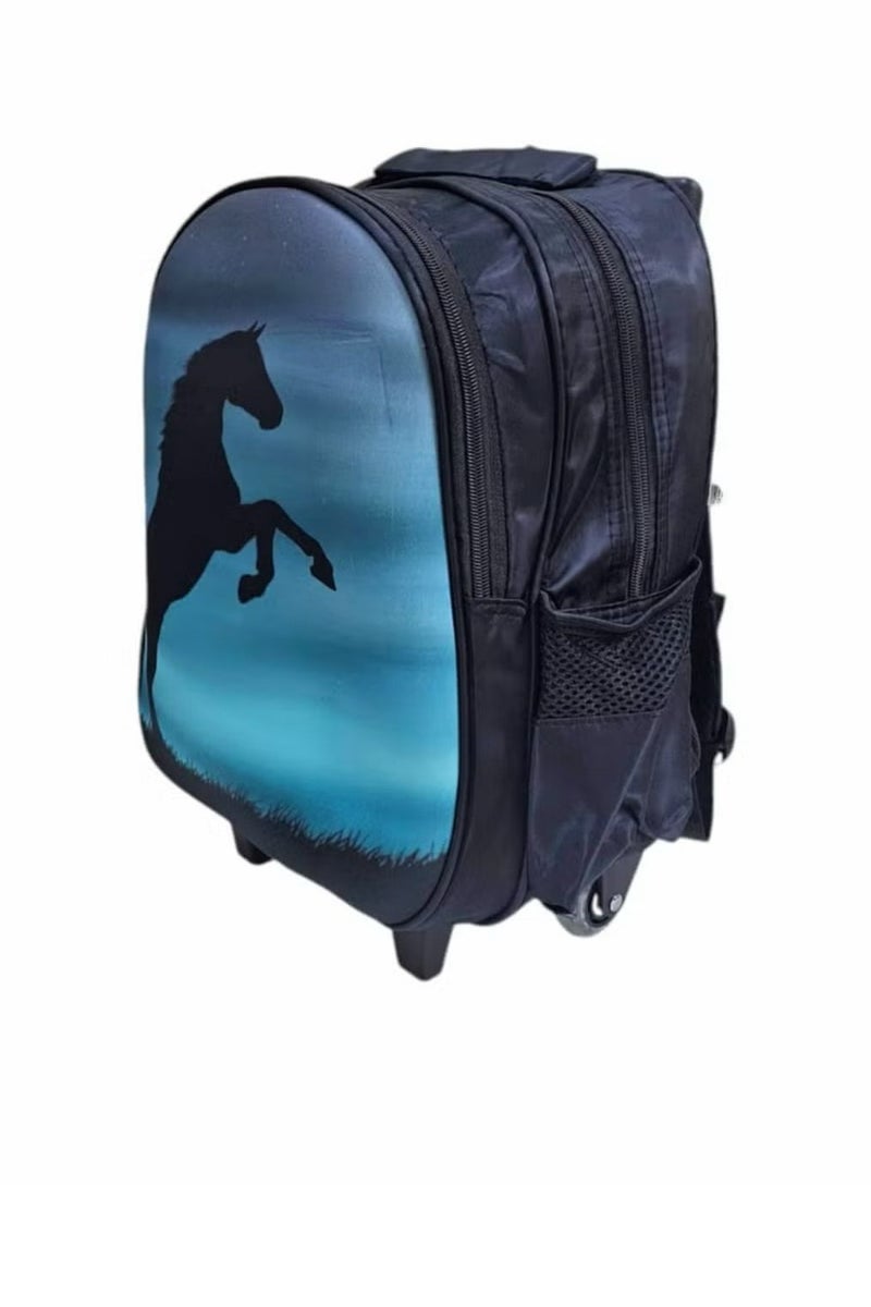 شنطة ظهر مدرسية بعجلات 3في 1مقاس 15 بوصة العودة للمدرسة - Image 4