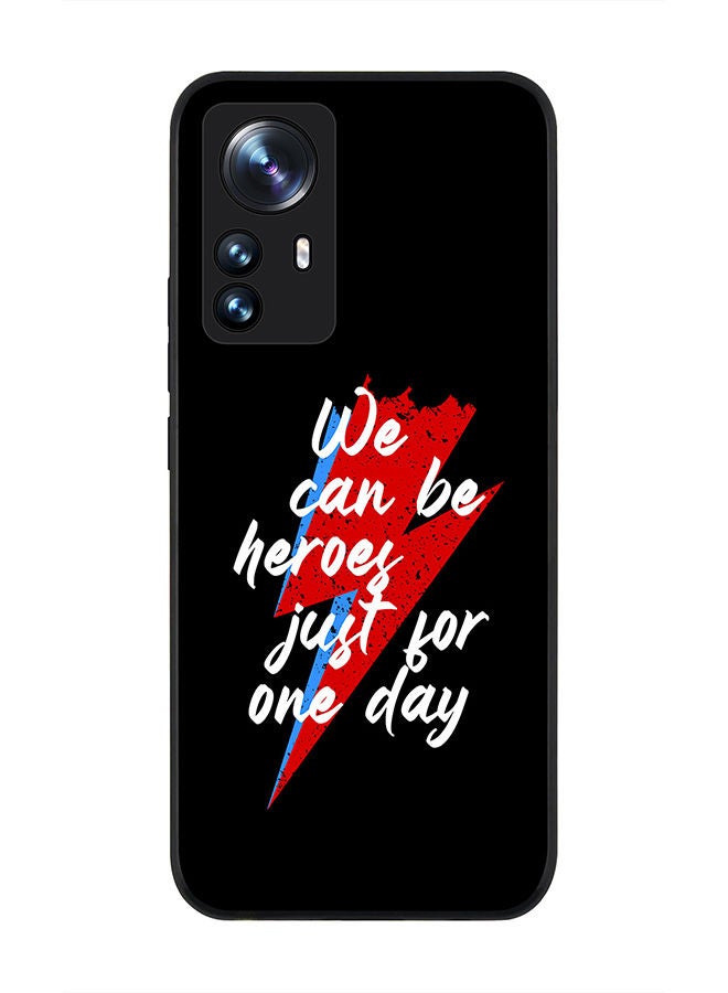 Stylizedd Rugged Black edge case for Xiaomi 12 Pro Slim fit Soft Case Flexible Rubber Edges Anti Drop TPU Gel Thin Cover - We can be heros - Image 1