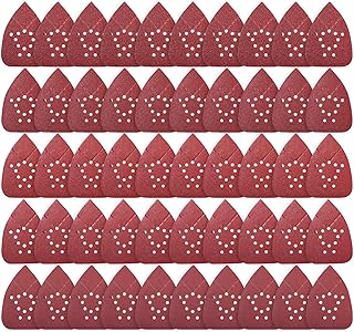 S SATC S SATC Mouse Sandpaper Mouse Sander Pads 50 PCS Mouse Detail Sander Sandpaper 60/80/120/150/220 Grits Palm Sander  - Image 1