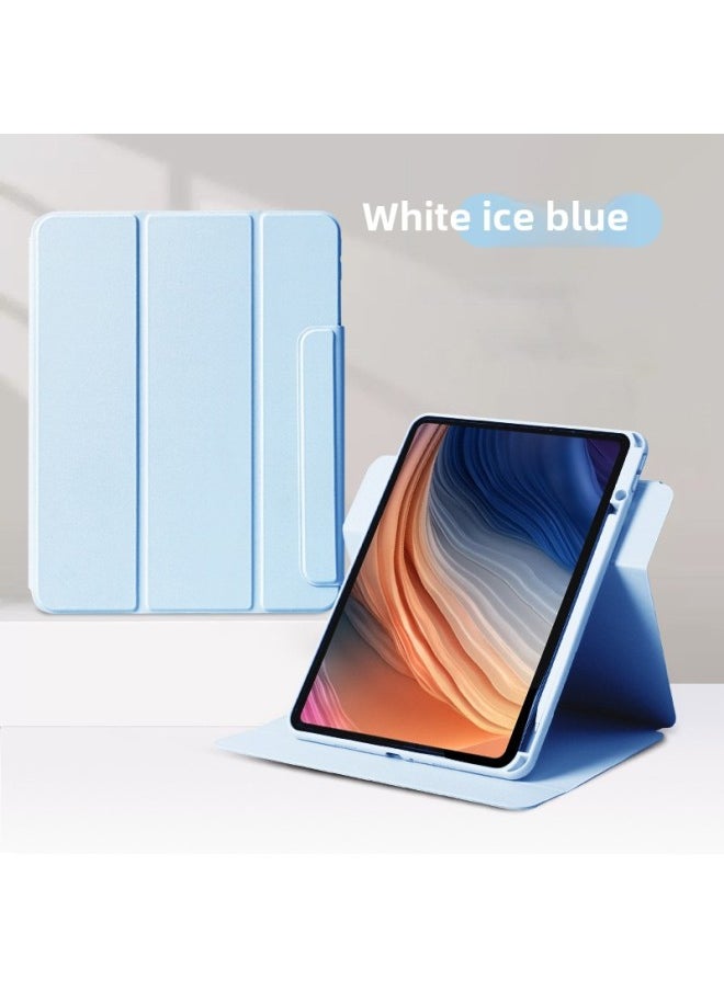 Generic - OPPO Pad2 Tablet Protective Case PadAir Rotating Transparent 11.61-inch Acrylic Drop-resistant Shell Applicable-Color:White Ice Blue [360 Buckle]]-Applicable Model:Oppo Pad3/pad2 Neutral ( 11.6inch ) - Image 1