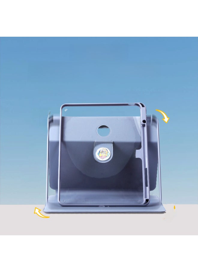Generic - OPPO Pad2 Tablet Protective Case PadAir Rotating Transparent 11.61-inch Acrylic Drop-resistant Shell Applicable-Color:White Ice Blue [360 Buckle]]-Applicable Model:Oppo Pad3/pad2 Neutral ( 11.6inch ) - Image 1