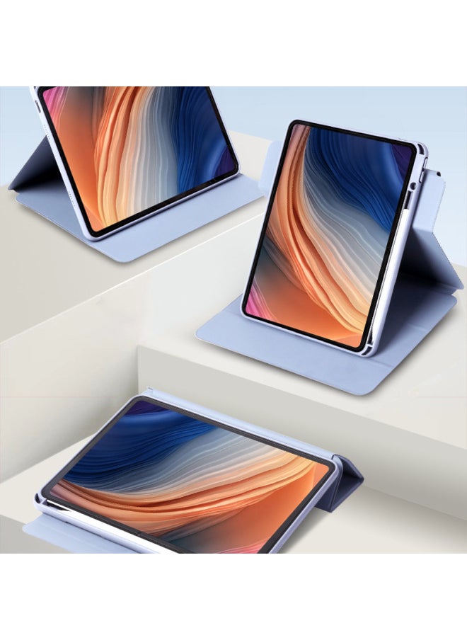 Generic - OPPO Pad2 Tablet Protective Case PadAir Rotating Transparent 11.61-inch Acrylic Drop-resistant Shell Applicable-Color:White Ice Blue [360 Buckle]]-Applicable Model:Oppo Pad3/pad2 Neutral ( 11.6inch ) - Image 1