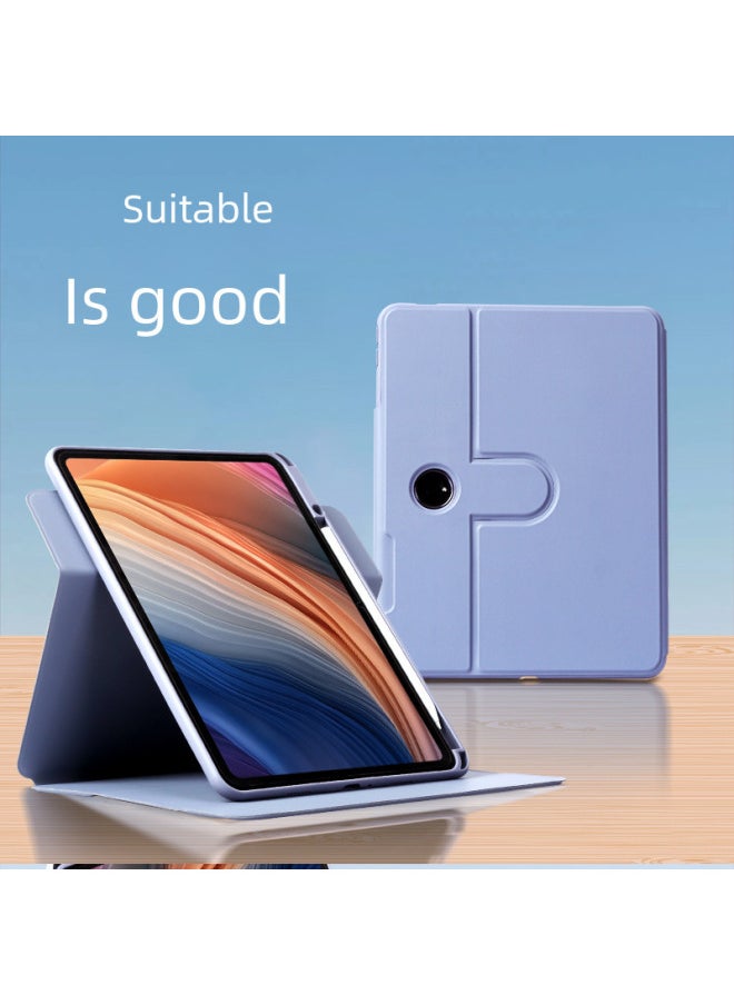 Generic - OPPO Pad2 Tablet Protective Case PadAir Rotating Transparent 11.61-inch Acrylic Drop-resistant Shell Applicable-Color:White Ice Blue [360 Buckle]]-Applicable Model:Oppo Pad3/pad2 Neutral ( 11.6inch ) - Image 1