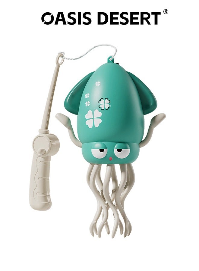 OASIS DESERT Magic Dancing Music Octopus Toy Octopus Rechargeable Magic Dance with Light Music Electric Crawling Octopus with Fishing Rod - Image 1