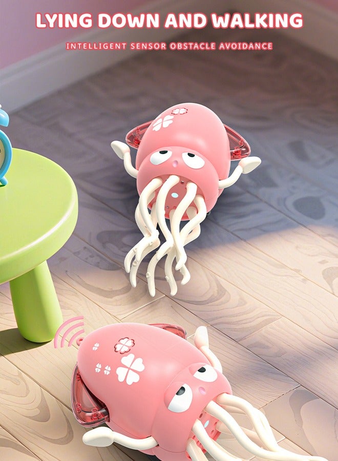 OASIS DESERT Magic Dancing Music Octopus Toy Octopus Rechargeable Magic Dance with Light Music Electric Crawling Octopus with Fishing Rod - Image 4