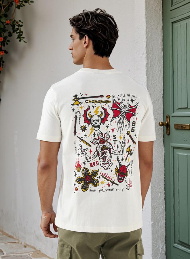 Splash FAV Stranger Things Print Crew Neck T-shirt - Image 3