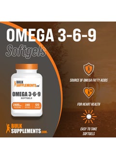BULKSUPPLEMENTS.COM Omega 369 Softgels Triple Omega Supplement With Omega 6  9 Fish Oil Omega 3 Omega 3 Supplement 2 Omega 369 Softgels Per Serving Omega 369 Pills 240 Softgels  - Image 3