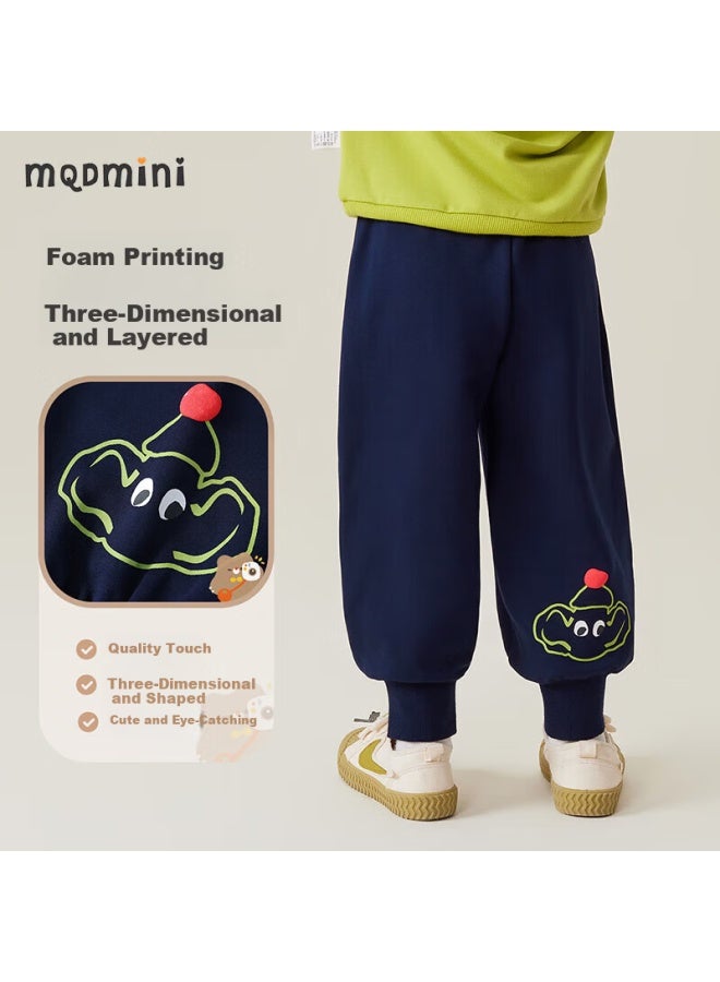 Mqdmini Kids Pants Boys Girls Sweatpants Fashion Loose Fit Trousers Small Elephant Sching