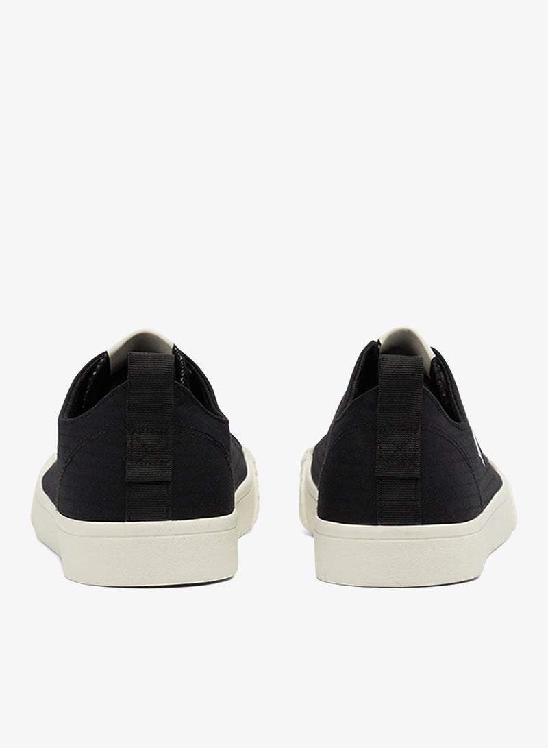 Men's Black Low-Top Canvas Sneakers - Iconic Branding for a Clean Look Shoes image 7