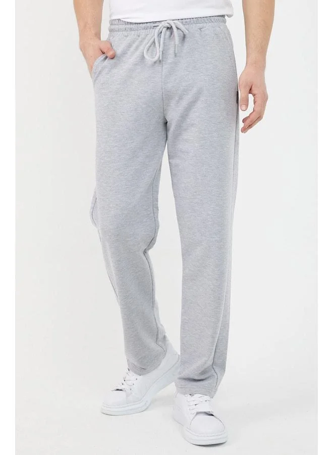 Mmetalic Gray Men's Straight Leg Relaxed Fit Sweatpants