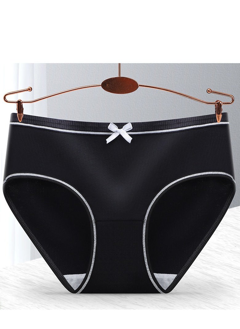 Generic 8pcs Butterfly Knot Decorative Ribbed Underwear (Black * 2+Grey * 2+White * 2+Skin Color 2) Comfortable, Breathable, Elastic Underwear, Women's Underwear  - Image 5