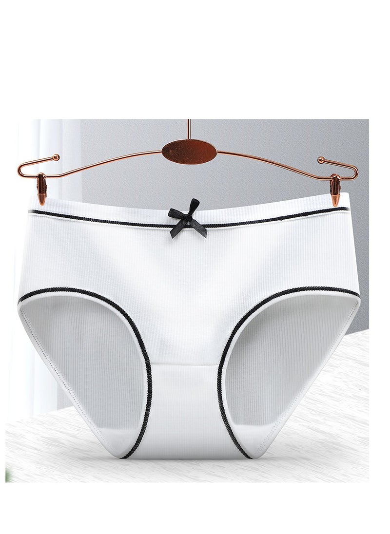 Generic 8pcs Butterfly Knot Decorative Ribbed Underwear (Black * 2+Grey * 2+White * 2+Skin Color 2) Comfortable, Breathable, Elastic Underwear, Women's Underwear  - Image 2