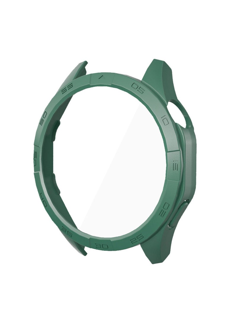 X-level Case and Screen Protector for Huawei Watch GT4 46mm with Scale, All-around Anti Scratch Shockproof Protective Hard PC Full Cover Tempered Glass Compatible with Huawei Watch GT4 46mm (Green)  - Image 1