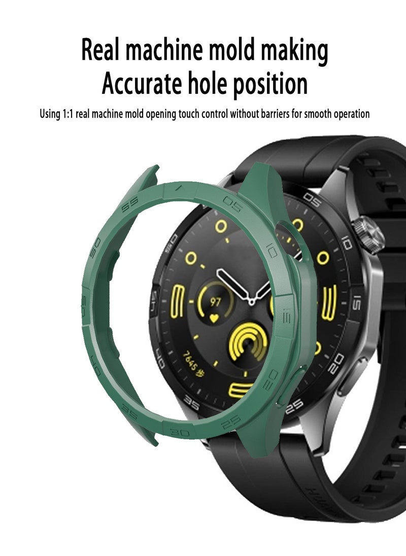 X-level Case and Screen Protector for Huawei Watch GT4 46mm with Scale, All-around Anti Scratch Shockproof Protective Hard PC Full Cover Tempered Glass Compatible with Huawei Watch GT4 46mm (Green)  - Image 2