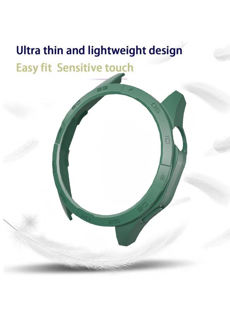 X-level Case and Screen Protector for Huawei Watch GT4 46mm with Scale, All-around Anti Scratch Shockproof Protective Hard PC Full Cover Tempered Glass Compatible with Huawei Watch GT4 46mm (Green)  - Image 4