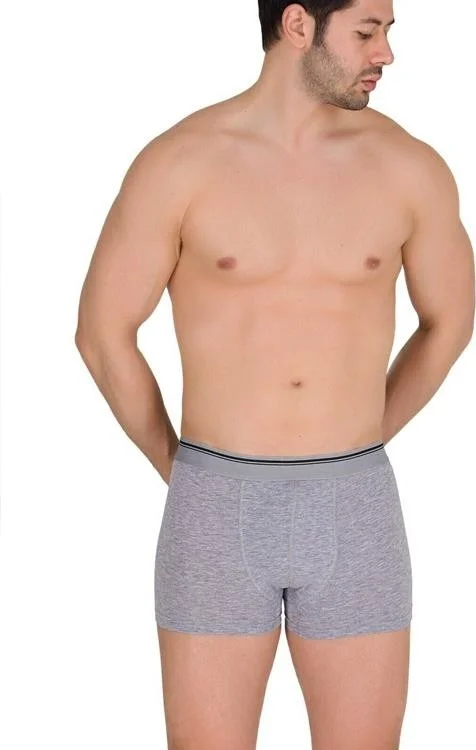 بيراك 1097 Men's Boxer 3 Pieces Cotton Lycra Gray S