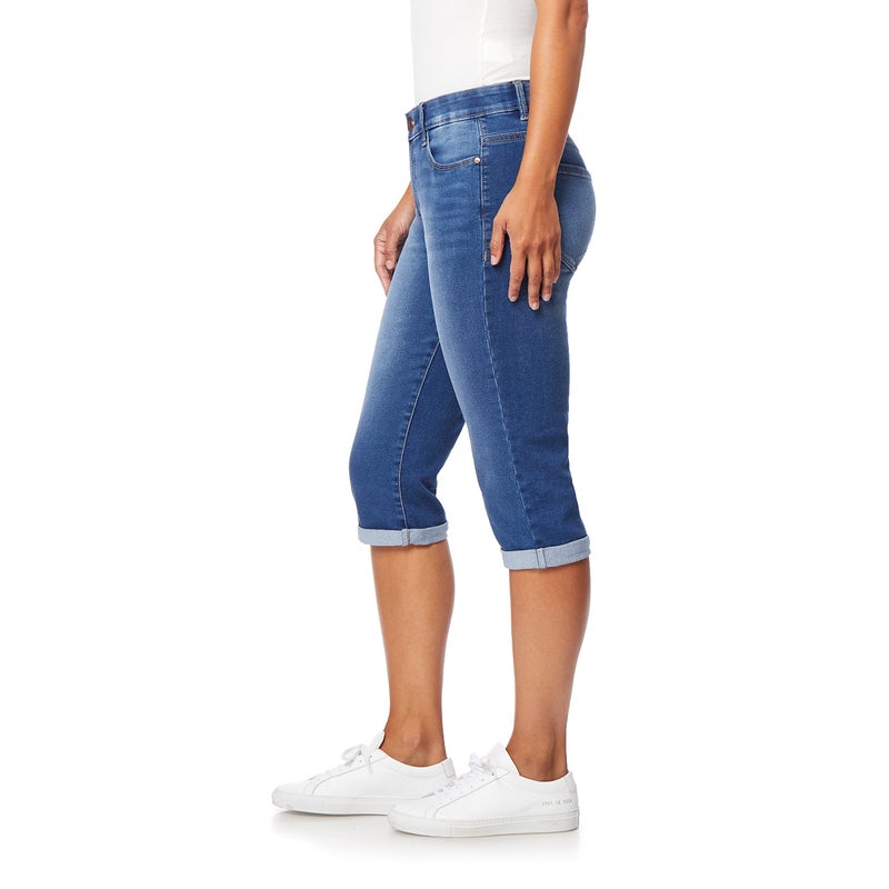 Angels Forever Young Women's 360 Sculpt Stretch Crop Jeans in Pacific, 16 - Image 2