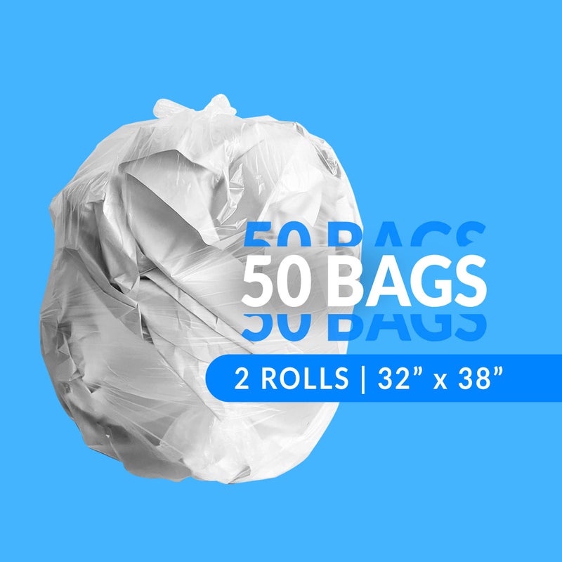 Reli. SuperValue 33 Gallon Trash Bags | 50 Count | Made in USA | Heavy Duty | Clear Multi-Use Garbage Bags - Image 2