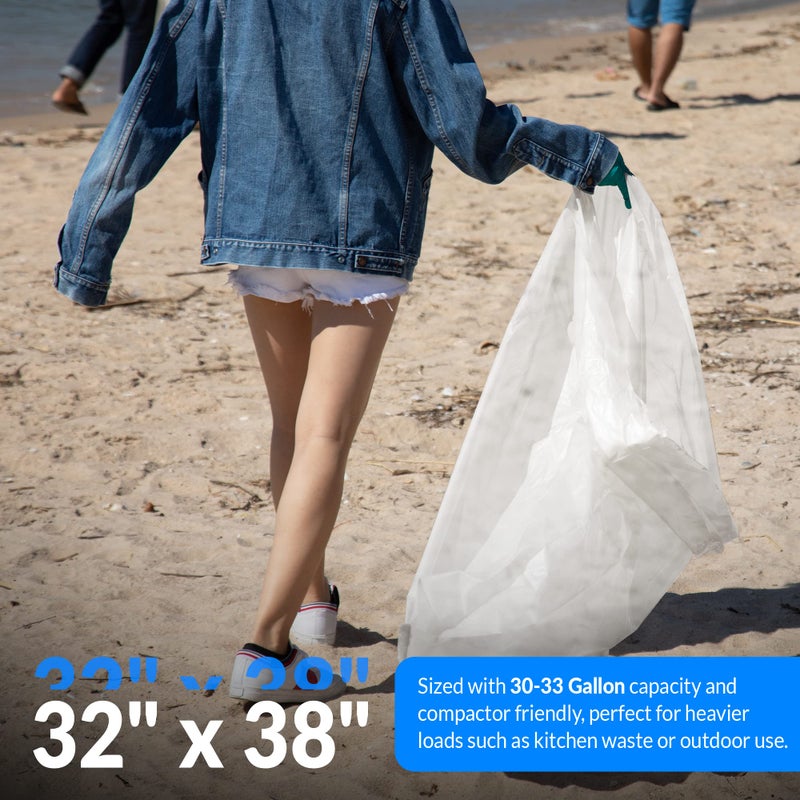 Reli. SuperValue 33 Gallon Trash Bags | 50 Count | Made in USA | Heavy Duty | Clear Multi-Use Garbage Bags - Image 4