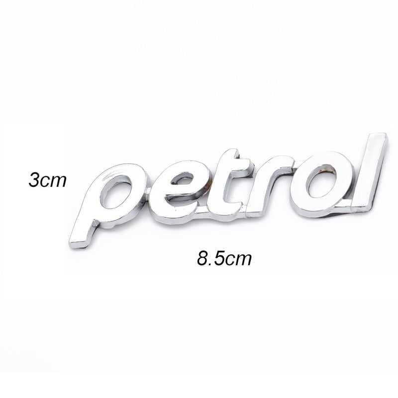 Asraw Chrome Finish Car Fuel Tank Sticker - Fuel Tank Logo Emblem Badge Monogram Universal for Car (Petrol 3x8.5cm) - Image 3