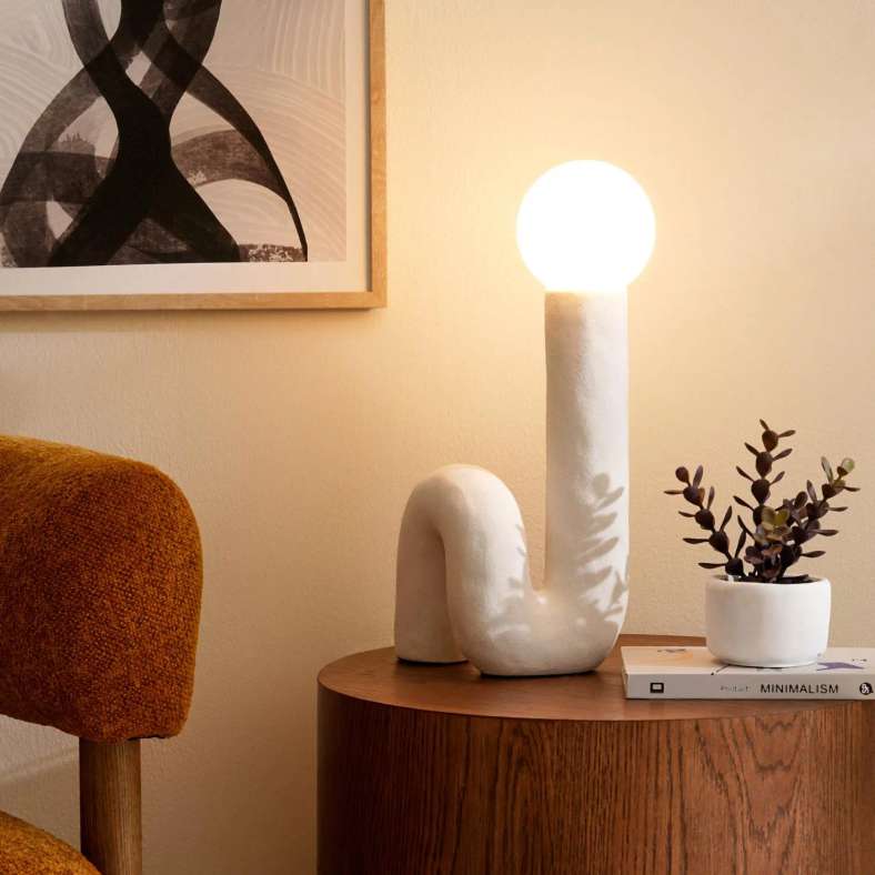 Pan Home Ceramic Table Lamp - Beige - 1 Piece - Image 2