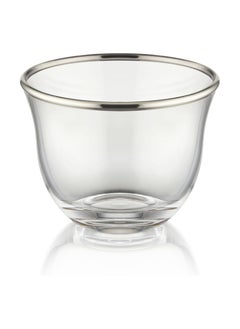 BLACKSTONE 12PC Silver Rim Set Cawa Cups, suitable for coffee 60ML, Made In Turkey  - Image 2