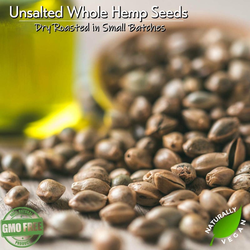 GERBS Roasted Unsalted Whole Hemp Seeds 4 lbs. | Dry Roasted, Resealable Bag | Bold, Nutty Flavor & Crunch | Top 14 Allergen-Free - Image 5