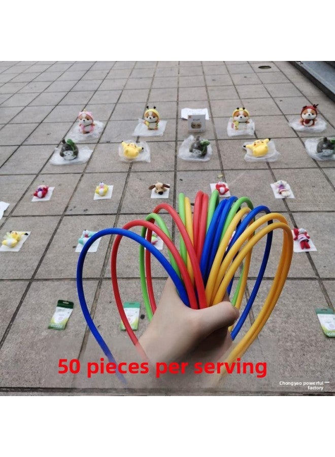 Ferrule Stall Suit Competition Children Plastic Stall Toys Children's Parent-Child Resort Interactive Annual Meeting-Color:50 Eighteencm Throwing Hoops  - Image 2