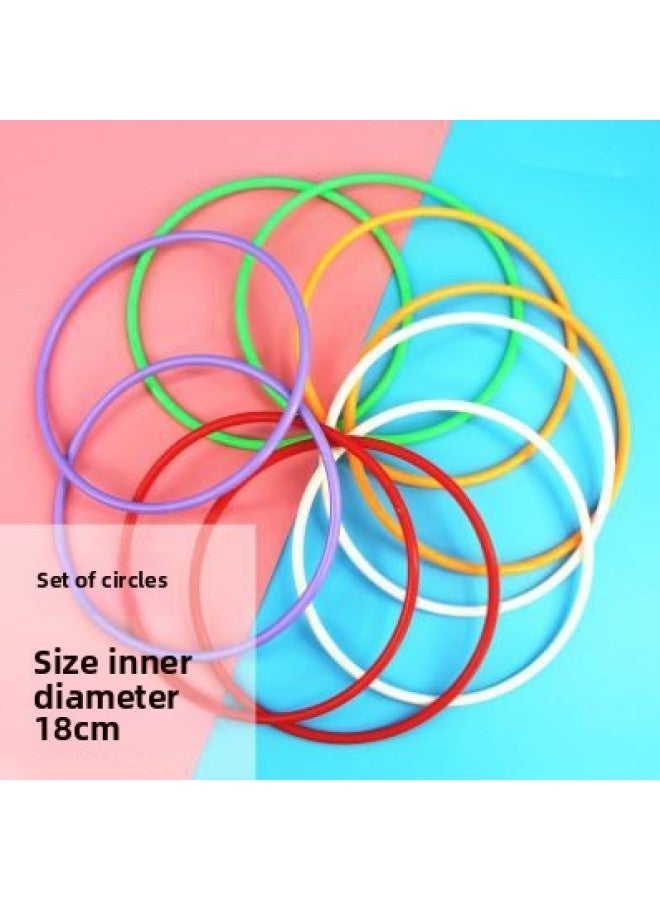 Ferrule Stall Suit Competition Children Plastic Stall Toys Children's Parent-Child Resort Interactive Annual Meeting-Color:50 Eighteencm Throwing Hoops  - Image 1