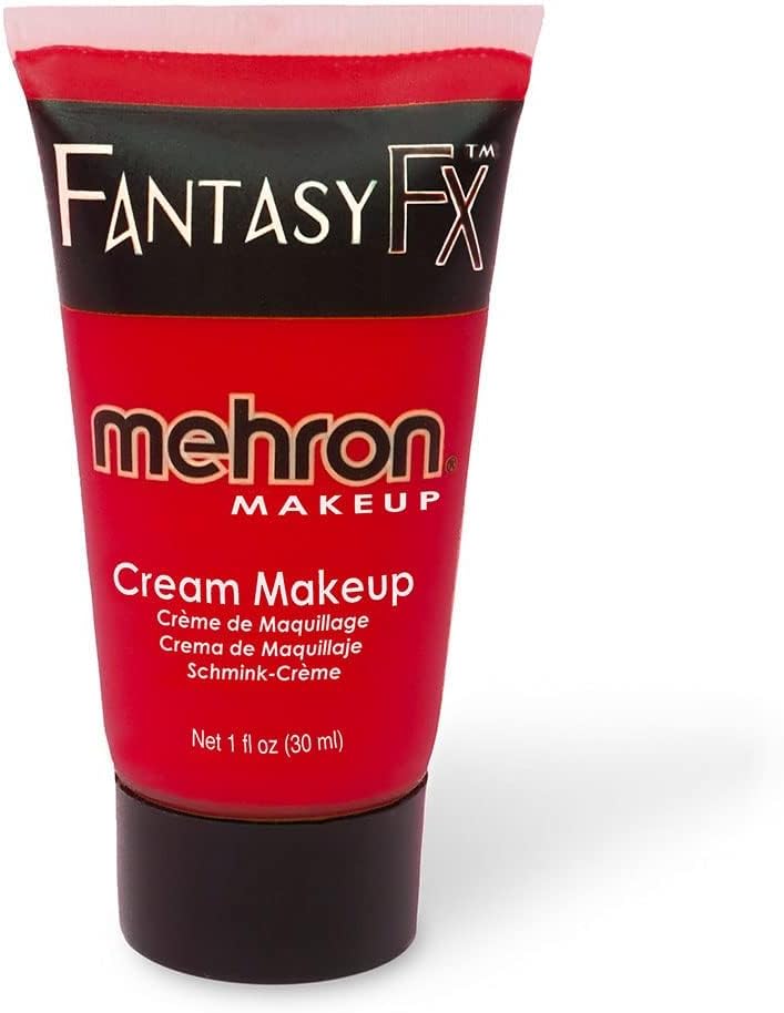 Mehron Makeup Fantasy FX Cream Makeup - Water Based Red Face Paint & Body Paint for Adults (1 fl oz) - Image 1