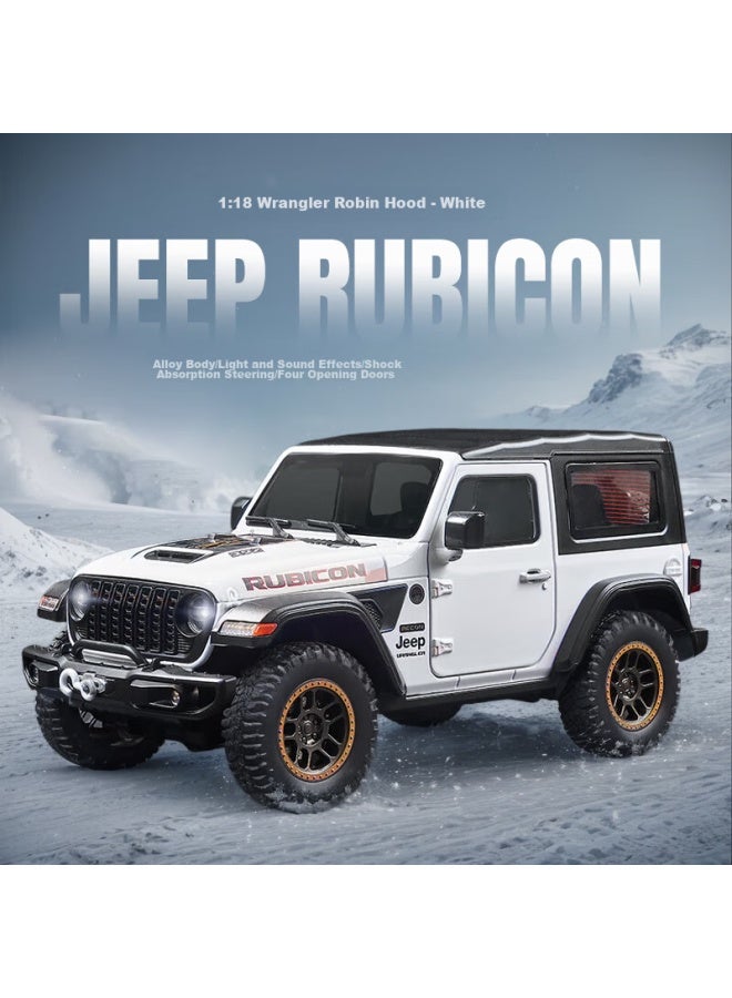 Black Mamba Mustang Robin Hood 1：18 White Suv Off-road Realistic Alloy Toy, Children's Car Model, Collectible Display Piece - Image 1