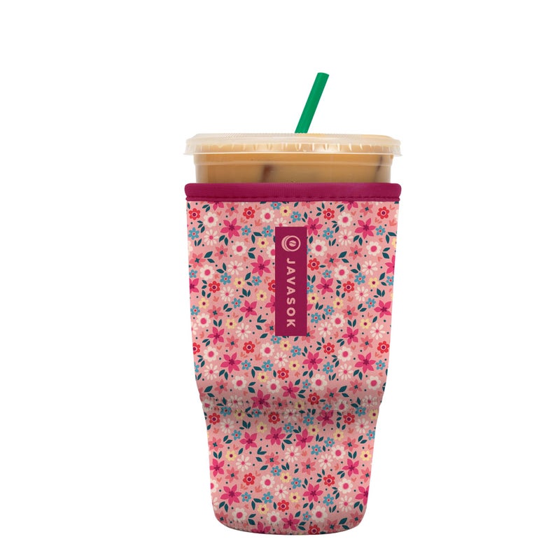 Sok It Java Sok Iced Coffee & Cold Soda Insulated Neoprene Cup Sleeve (Spring Bouquet  Large: 30-32oz) - Image 1